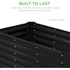 imageBest Choice Products 6x3x2ft Outdoor Metal Raised Garden Bed Deep Root Box Planter for Vegetables Flowers Herbs and Succulents w 269 Gallon Capacity  Peacock BlueBlack