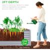 imageBest Choice Products 6x3x2ft Outdoor Metal Raised Garden Bed Deep Root Box Planter for Vegetables Flowers Herbs and Succulents w 269 Gallon Capacity  Peacock BlueMoonlight Gray