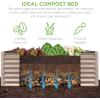 imageBest Choice Products 6x3x2ft Outdoor Metal Raised Garden Bed Deep Root Box Planter for Vegetables Flowers Herbs and Succulents w 269 Gallon Capacity  Peacock BlueTaupe