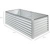 imageBest Choice Products 6x3x2ft Outdoor Metal Raised Garden Bed Deep Root Box Planter for Vegetables Flowers Herbs and Succulents w 269 Gallon Capacity  Peacock BlueGalvanized