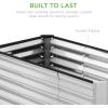 imageBest Choice Products 6x3x2ft Outdoor Metal Raised Garden Bed Deep Root Box Planter for Vegetables Flowers Herbs and Succulents w 269 Gallon Capacity  Peacock BlueGalvanized