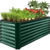 imageBest Choice Products 6x3x2ft Outdoor Metal Raised Garden Bed Deep Root Box Planter for Vegetables Flowers Herbs and Succulents w 269 Gallon Capacity  Peacock BlueDark Green