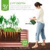 imageBest Choice Products 6x3x2ft Outdoor Metal Raised Garden Bed Deep Root Box Planter for Vegetables Flowers Herbs and Succulents w 269 Gallon Capacity  Peacock BlueTerracotta