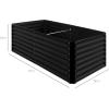 imageBest Choice Products 6x3x2ft Outdoor Metal Raised Garden Bed Deep Root Box Planter for Vegetables Flowers Herbs and Succulents w 269 Gallon Capacity  Peacock BlueBlack
