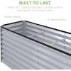 imageBest Choice Products 6x3x2ft Outdoor Metal Raised Garden Bed Deep Root Box Planter for Vegetables Flowers Herbs and Succulents w 269 Gallon Capacity  Peacock BlueMoonlight Gray