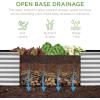 imageBest Choice Products 6x3x2ft Outdoor Metal Raised Garden Bed Deep Root Box Planter for Vegetables Flowers Herbs and Succulents w 269 Gallon Capacity  Peacock BlueGalvanized