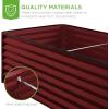 imageBest Choice Products 6x3x2ft Outdoor Metal Raised Garden Bed Deep Root Box Planter for Vegetables Flowers Herbs and Succulents w 269 Gallon Capacity  Peacock BlueRoyal Red