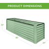 imageBest Choice Products 6x3x2ft Outdoor Metal Raised Garden Bed Deep Root Box Planter for Vegetables Flowers Herbs and Succulents w 269 Gallon Capacity  Peacock BlueSage Green