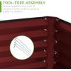 imageBest Choice Products 6x3x2ft Outdoor Metal Raised Garden Bed Deep Root Box Planter for Vegetables Flowers Herbs and Succulents w 269 Gallon Capacity  Peacock BlueRoyal Red