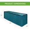 imageBest Choice Products 6x3x2ft Outdoor Metal Raised Garden Bed Deep Root Box Planter for Vegetables Flowers Herbs and Succulents w 269 Gallon Capacity  Peacock BluePeacock Blue