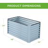 imageBest Choice Products 6x3x2ft Outdoor Metal Raised Garden Bed Deep Root Box Planter for Vegetables Flowers Herbs and Succulents w 269 Gallon Capacity  Peacock BlueMist Blue