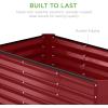 imageBest Choice Products 6x3x2ft Outdoor Metal Raised Garden Bed Deep Root Box Planter for Vegetables Flowers Herbs and Succulents w 269 Gallon Capacity  Peacock BlueRoyal Red