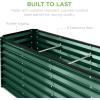 imageBest Choice Products 6x3x2ft Outdoor Metal Raised Garden Bed Deep Root Box Planter for Vegetables Flowers Herbs and Succulents w 269 Gallon Capacity  Peacock BlueDark Green