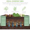 imageBest Choice Products 6x3x2ft Outdoor Metal Raised Garden Bed Deep Root Box Planter for Vegetables Flowers Herbs and Succulents w 269 Gallon Capacity  Peacock BlueSage Green
