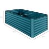 imageBest Choice Products 6x3x2ft Outdoor Metal Raised Garden Bed Deep Root Box Planter for Vegetables Flowers Herbs and Succulents w 269 Gallon Capacity  Peacock BluePeacock Blue