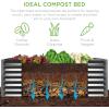 imageBest Choice Products 6x3x2ft Outdoor Metal Raised Garden Bed Deep Root Box Planter for Vegetables Flowers Herbs and Succulents w 269 Gallon Capacity  Peacock BlueGray
