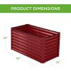 imageBest Choice Products 6x3x2ft Outdoor Metal Raised Garden Bed Deep Root Box Planter for Vegetables Flowers Herbs and Succulents w 269 Gallon Capacity  Peacock BlueRoyal Red
