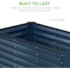 imageBest Choice Products 6x3x2ft Outdoor Metal Raised Garden Bed Deep Root Box Planter for Vegetables Flowers Herbs and Succulents w 269 Gallon Capacity  Peacock BlueNavy