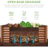 imageBest Choice Products 6x3x2ft Outdoor Metal Raised Garden Bed Deep Root Box Planter for Vegetables Flowers Herbs and Succulents w 269 Gallon Capacity  Peacock BlueWood Grain
