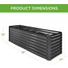 imageBest Choice Products 6x3x2ft Outdoor Metal Raised Garden Bed Deep Root Box Planter for Vegetables Flowers Herbs and Succulents w 269 Gallon Capacity  Peacock BlueGray