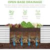 imageBest Choice Products 6x3x2ft Outdoor Metal Raised Garden Bed Deep Root Box Planter for Vegetables Flowers Herbs and Succulents w 269 Gallon Capacity  Peacock BlueWhite