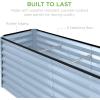 imageBest Choice Products 6x3x2ft Outdoor Metal Raised Garden Bed Deep Root Box Planter for Vegetables Flowers Herbs and Succulents w 269 Gallon Capacity  Peacock BlueMist Blue