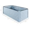 imageBest Choice Products 6x3x2ft Outdoor Metal Raised Garden Bed Deep Root Box Planter for Vegetables Flowers Herbs and Succulents w 269 Gallon Capacity  Peacock BlueMist Blue