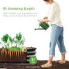 imageBest Choice Products 8x2x1ft Outdoor Metal Raised Garden Bed Oval Deep Root Planter Box for Vegetables Flowers Herbs and Succulents w 108 Gallon Capacity  Dark GreenCharcoal