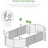 imageBest Choice Products 8x2x1ft Outdoor Metal Raised Garden Bed Oval Deep Root Planter Box for Vegetables Flowers Herbs and Succulents w 108 Gallon Capacity  Dark GreenWood Grain