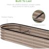 imageBest Choice Products 8x2x1ft Outdoor Metal Raised Garden Bed Oval Deep Root Planter Box for Vegetables Flowers Herbs and Succulents w 108 Gallon Capacity  Dark GreenTaupe