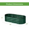 imageBest Choice Products 8x2x1ft Outdoor Metal Raised Garden Bed Oval Deep Root Planter Box for Vegetables Flowers Herbs and Succulents w 108 Gallon Capacity  Dark GreenDark Green
