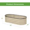 imageBest Choice Products 8x2x1ft Outdoor Metal Raised Garden Bed Oval Deep Root Planter Box for Vegetables Flowers Herbs and Succulents w 108 Gallon Capacity  Dark GreenBeige