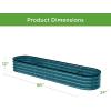imageBest Choice Products 8x2x1ft Outdoor Metal Raised Garden Bed Oval Deep Root Planter Box for Vegetables Flowers Herbs and Succulents w 108 Gallon Capacity  Dark GreenPeacock Blue