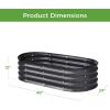 imageBest Choice Products 8x2x1ft Outdoor Metal Raised Garden Bed Oval Deep Root Planter Box for Vegetables Flowers Herbs and Succulents w 108 Gallon Capacity  Dark GreenCharcoal
