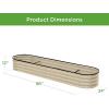 imageBest Choice Products 8x2x1ft Outdoor Metal Raised Garden Bed Oval Deep Root Planter Box for Vegetables Flowers Herbs and Succulents w 108 Gallon Capacity  Dark GreenBeige