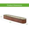 imageBest Choice Products 8x2x1ft Outdoor Metal Raised Garden Bed Oval Deep Root Planter Box for Vegetables Flowers Herbs and Succulents w 108 Gallon Capacity  Dark GreenWood Grain