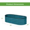 imageBest Choice Products 8x2x1ft Outdoor Metal Raised Garden Bed Oval Deep Root Planter Box for Vegetables Flowers Herbs and Succulents w 108 Gallon Capacity  Dark GreenPeacock Blue