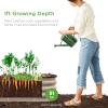 imageBest Choice Products 8x2x1ft Outdoor Metal Raised Garden Bed Oval Deep Root Planter Box for Vegetables Flowers Herbs and Succulents w 108 Gallon Capacity  Dark GreenTaupe