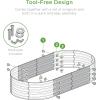 imageBest Choice Products 8x2x1ft Outdoor Metal Raised Garden Bed Oval Deep Root Planter Box for Vegetables Flowers Herbs and Succulents w 108 Gallon Capacity  Dark GreenSage Green