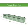 imageBest Choice Products 8x2x1ft Outdoor Metal Raised Garden Bed Oval Deep Root Planter Box for Vegetables Flowers Herbs and Succulents w 108 Gallon Capacity  Dark GreenSage Green