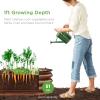 imageBest Choice Products 8x2x1ft Outdoor Metal Raised Garden Bed Oval Deep Root Planter Box for Vegetables Flowers Herbs and Succulents w 108 Gallon Capacity  Dark GreenWood Grain
