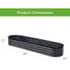 imageBest Choice Products 8x2x1ft Outdoor Metal Raised Garden Bed Oval Deep Root Planter Box for Vegetables Flowers Herbs and Succulents w 108 Gallon Capacity  Dark GreenCharcoal