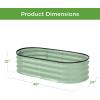 imageBest Choice Products 8x2x1ft Outdoor Metal Raised Garden Bed Oval Deep Root Planter Box for Vegetables Flowers Herbs and Succulents w 108 Gallon Capacity  Dark GreenSage Green