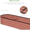 imageBest Choice Products 8x2x1ft Outdoor Metal Raised Garden Bed Oval Deep Root Planter Box for Vegetables Flowers Herbs and Succulents w 108 Gallon Capacity  Dark GreenTerracotta