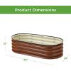 imageBest Choice Products 8x2x1ft Outdoor Metal Raised Garden Bed Oval Deep Root Planter Box for Vegetables Flowers Herbs and Succulents w 108 Gallon Capacity  Dark GreenWood Grain