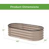imageBest Choice Products 8x2x1ft Outdoor Metal Raised Garden Bed Oval Deep Root Planter Box for Vegetables Flowers Herbs and Succulents w 108 Gallon Capacity  Dark GreenTaupe