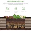 imageBest Choice Products 8x2x1ft Outdoor Metal Raised Garden Bed Oval Deep Root Planter Box for Vegetables Flowers Herbs and Succulents w 108 Gallon Capacity  Dark GreenTaupe