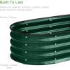 imageBest Choice Products 8x2x1ft Outdoor Metal Raised Garden Bed Oval Deep Root Planter Box for Vegetables Flowers Herbs and Succulents w 108 Gallon Capacity  Dark GreenDark Green