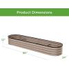 imageBest Choice Products 8x2x1ft Outdoor Metal Raised Garden Bed Oval Deep Root Planter Box for Vegetables Flowers Herbs and Succulents w 108 Gallon Capacity  Dark GreenTaupe