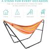 imageBest Choice Products Adjustable Portable Hammock Stand Outdoor Patio WeatherResistant Steel for 914ft Hammocks wHanging Hooks PowderCoated Finish Carrying Bag 450lb Weight Capacity